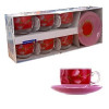 Чайный сервиз 220мл 12 предметов Luminarc Red Orchis G0670 фото 2 — Posudio