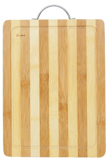 Доска разд. полос с мет. ручкой  32*24*1,5см бамбук (Bravo) &mdash; Posudio