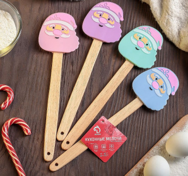 Лопатка &quot;Дед Мороз&quot; 28,3*7,5*1,7см. цвет МИКС — Posudio