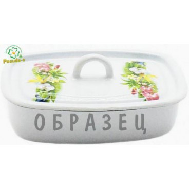 Лоток 1,5л с рис. эмаль (Новомосковская) — Posudio