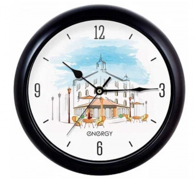 Часы настенные кварцевые ENERGY  модель ЕС-105 кафе &mdash; Posudio