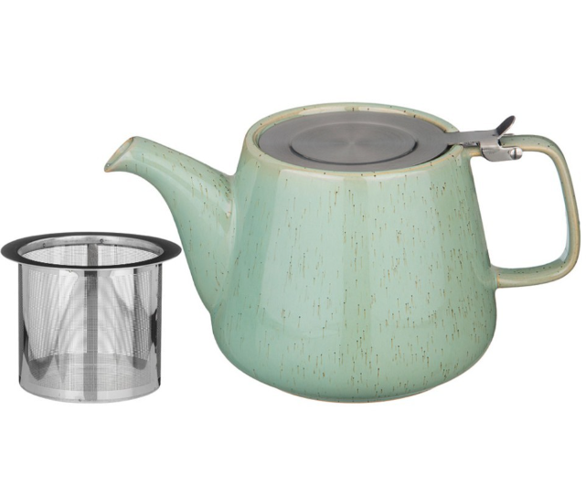 ЧАЙНИК С МЕТАЛЛ.СИТОМ И КРЫШКОЙ BRONCO "LUSTER" 1200МЛ, 23,5*11*12,5СМ, СИНИЙ  470-410 фото 1 &mdash; Posudio