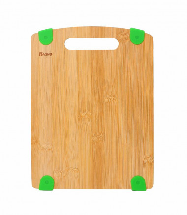 Доска разд.с силикон. вставка 24*19*1,2см бамбук (Bravo) 312 &mdash; Posudio