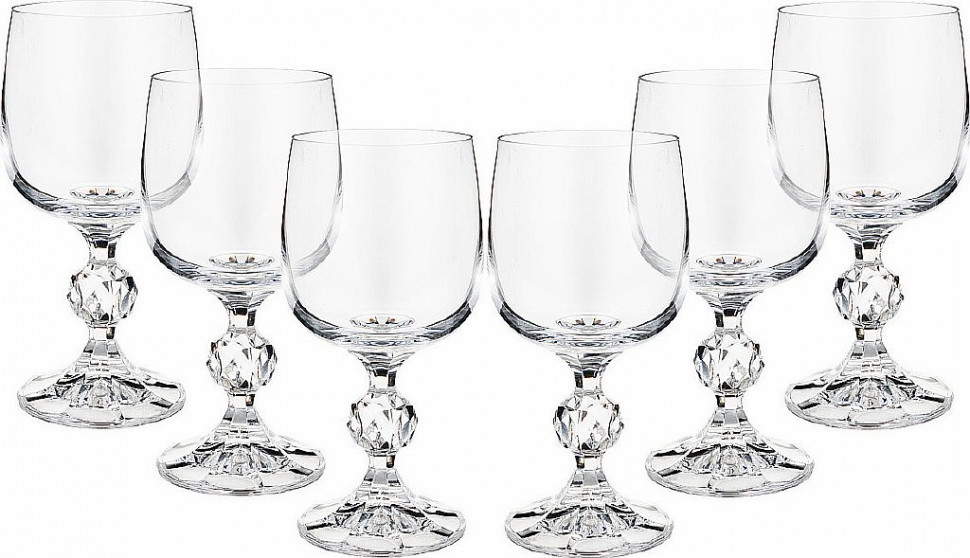 Бокал для вина 190мл (6шт) Crystal Bohemia Claudia 40149/190 фото 1 — Posudio