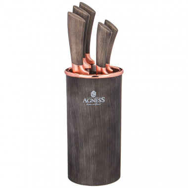 Набор ножей AGNESS на подставке 6пр. — Posudio
