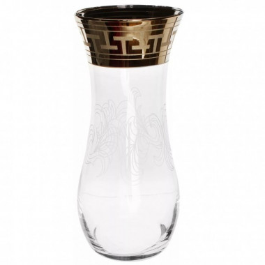 Ваза Флора с рис. &quot;Греческий узор&quot; (Гусь Хрусталь) GE01-3737 — Posudio