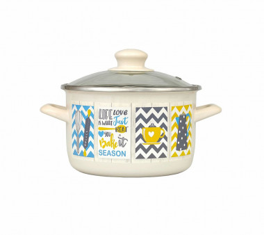 Кастрюля 2,0л. глуб.стекл.крышк.&quot;Кантри Новум&quot; — Posudio