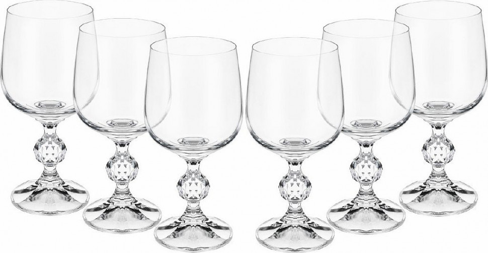 Бокал для вина 230мл (6шт) Crystal Bohemia Claudia 40149/230 фото 1 — Posudio