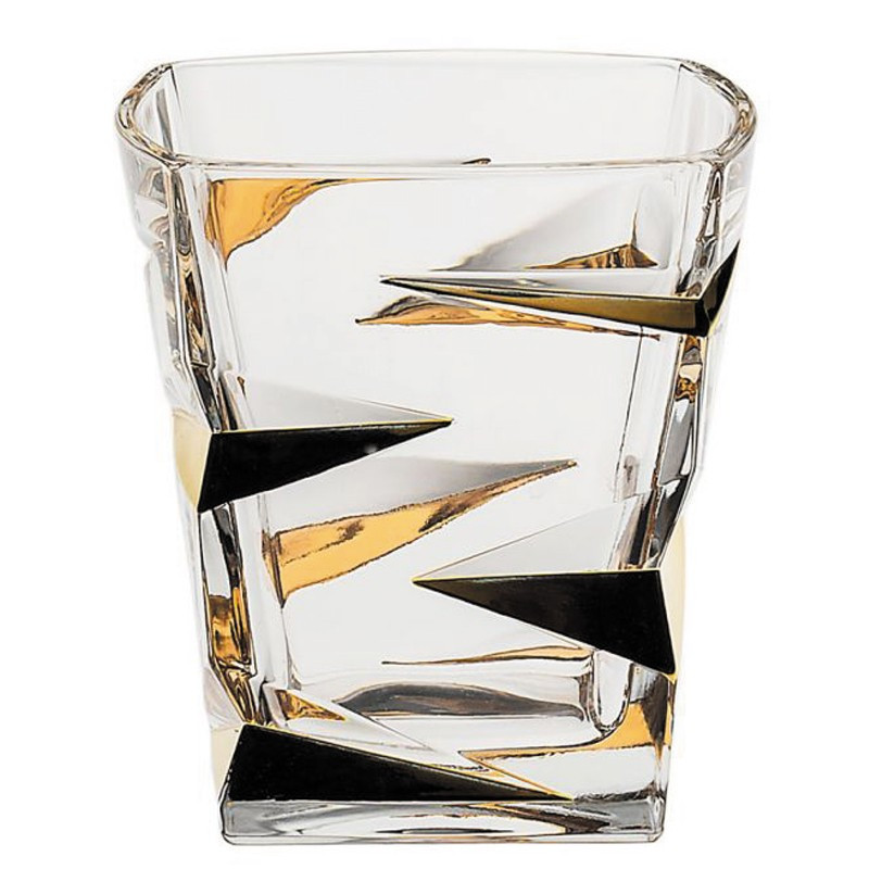 Стакан  300мл (6шт ) Crystal Bohemia Zig Zag Gold 990/21804/0/72231/300609 фото 1 — Posudio