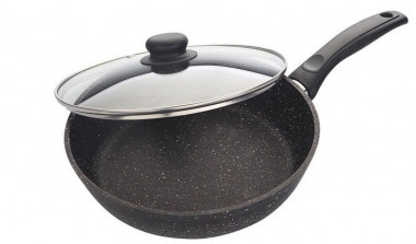 Сковорода АП литая стекл. крышка 26см  МАРУСЯ, 7826с &mdash; Posudio