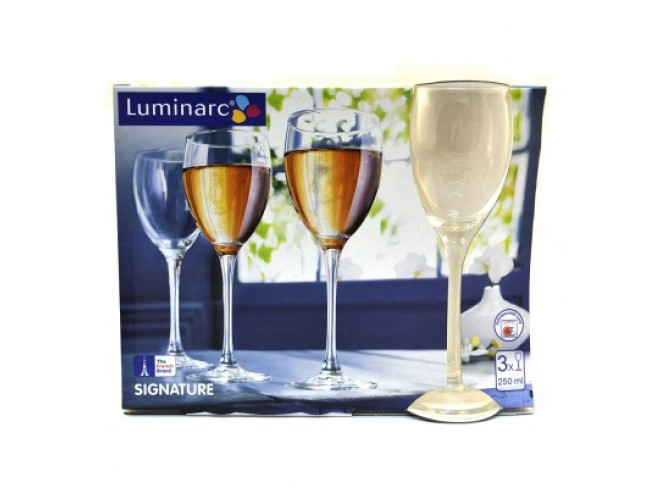 Набор фужеров для вина 250мл 3шт Luminarc Signature J9754 фото 1 — Posudio