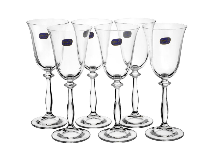 Бокал для вина 185мл (6шт) Crystal Bohemia Angela 40600/20733/185 фото 1 — Posudio