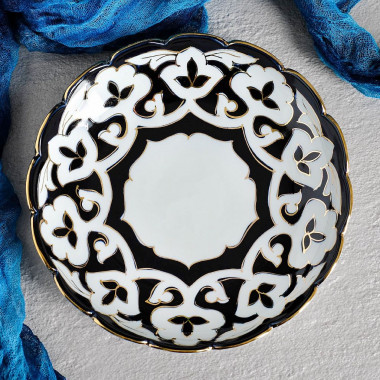 Тарелка 210 код 1008 Пахта в золоте 21см — Posudio