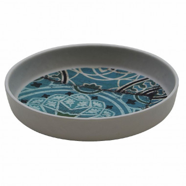 Блюдо,поднос меламиновый 16.4*3.3 см,Damask Blue,  P.L. &mdash; Posudio