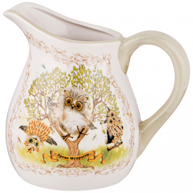 КУВШИН &quot;ДЕРЕВО МУДРОСТИ&quot; 18*13 СМ. ВЫСОТА=16,5 СМ. / 1150 МЛ. — Posudio