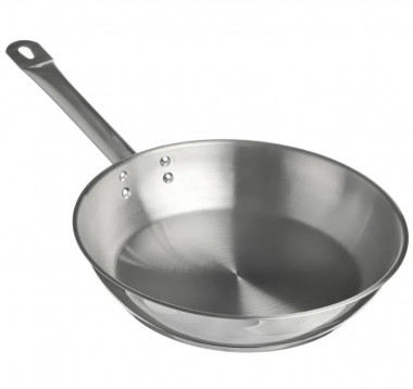 Сковорода 26см б/кр [ОБЩЕПИТ] корпус 0,6мм индукц. дно ТРС 3,5мм &mdash; Posudio