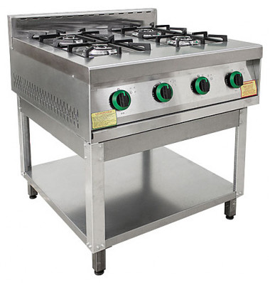 Плита газовая 4-х конфорочная без жар. шкафа ПГ-4-01 (840х850х860(960)мм 14кВт — Posudio