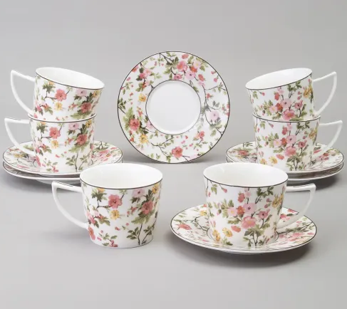 ЧАЙНЫЙ НАБОР LEFARD "BLOSSOM" НА 6 ПЕР. 12 ПР. 250 МЛ 165-589 фото 1 &mdash; Posudio