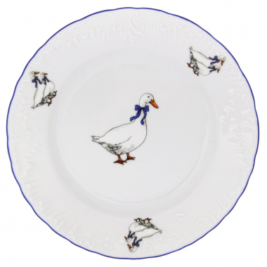 Тарелка десертная 21см Cmielow Rococo Гуси 0031090 E280 &mdash; Posudio