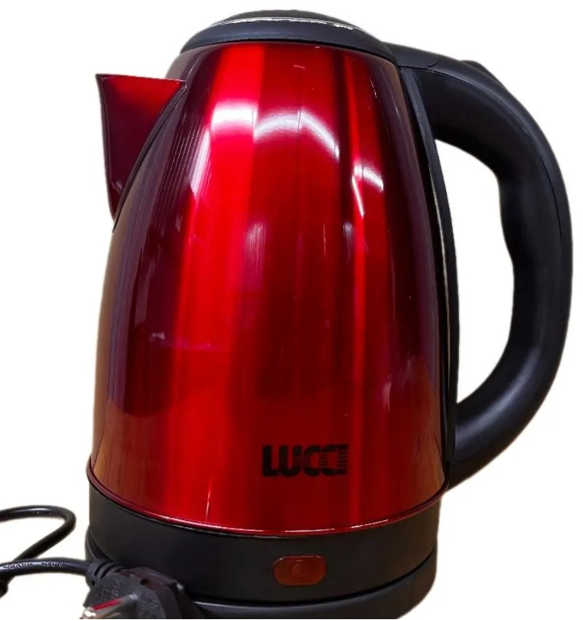 Чайник Lucci L-17 (1,8 л) стальной, красный фото 1 — Posudio