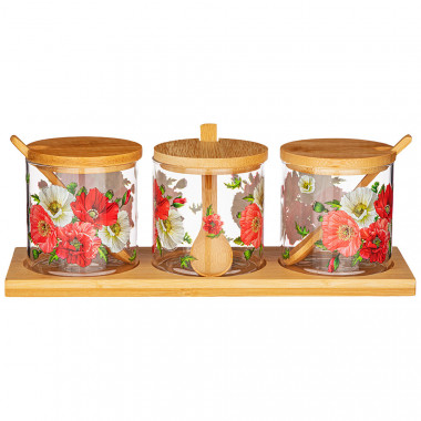 НАБОР ЕМКОСТИ ДЛЯ ХРАНЕНИЯ СЫПУЧИХ 8СМ*8СМ, 10 ПР. — Posudio