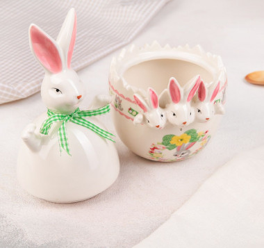 Конфетница &quot;Пасхальный кролик&quot; 14х11х24 см — Posudio