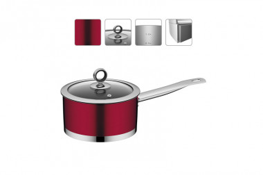 Ковш со стекл. крыш. 16см/1,6л Nadoba Cervena, NAD726514 — Posudio