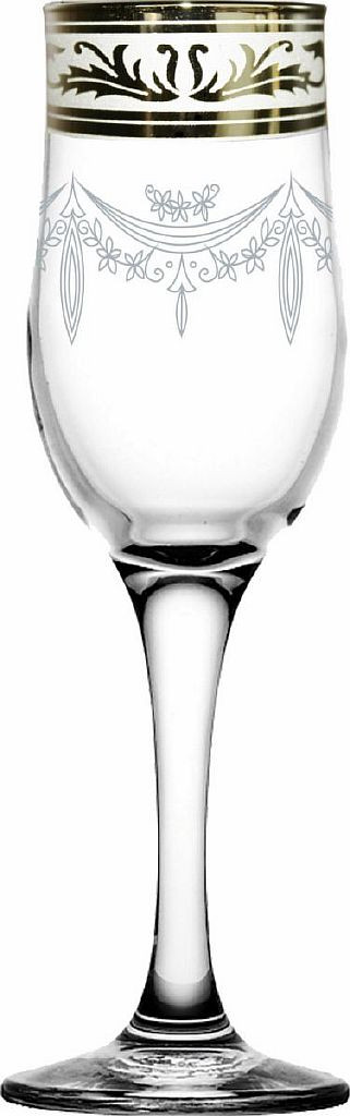 Набор бокалов д/шампанского 6шт 200мл &quot;Русский узор&quot;  (Гусь Хрустальный) GE09-160 — Posudio