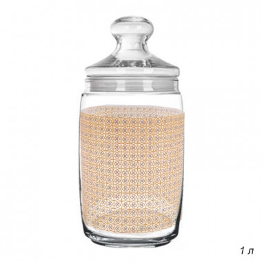 Банка для сыпучих продуктов 1л, Luminarc Galaxy Gold &mdash; Posudio