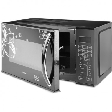 СВЧ  Centek-1579(черный) 700Вт 20л. ЦВЕТЫ — Posudio