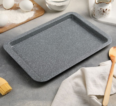 Противень с а/п покрытием 33х23х2 см "Мрамор.Прямоугольник" &mdash; Posudio