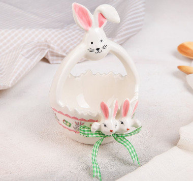 Конфетница &quot;Пасхальный кролик&quot; 11х10х16 см — Posudio