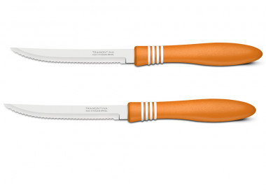 Набор ножей д/мяса 2шт 12,5см Cor&amp;Cor оранж. TR — Posudio