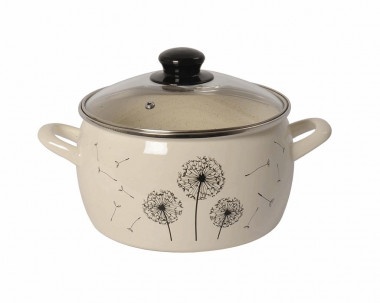 Кастрюля 3,3л. глуб.стекл.крышк.&quot;Одуванчик Эксклюзив&quot; — Posudio