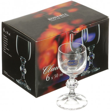 Рюмка 50мл (6шт) Crystal Bohemia Claudia 40149/50 — Posudio