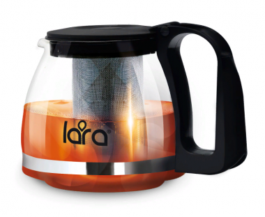 Чайник заварочный 700мл, стальной фильтр, хром (LARA), LR06-07 &mdash; Posudio