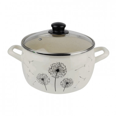 Кастрюля 7,9л. глуб.стекл.крышк.&quot;Одуванчик Эксклюзив&quot; — Posudio