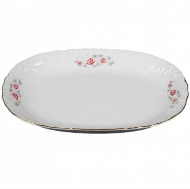 Блюдо овальное 29см Cmielow Rococo Роза 0032300 G577 &mdash; Posudio
