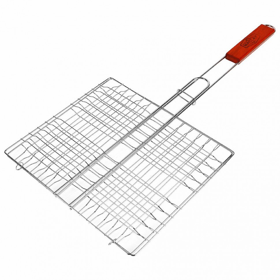 Решётка-гриль для мяса Maclay Lux, хромированная сталь, размер 55 x 27 см, рабочая поверхность 27 x фото 1 — Posudio