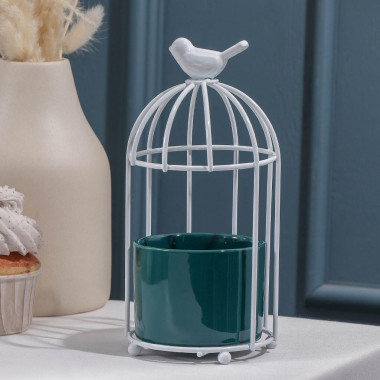 Конфетница "Голубка" 200 мл, 9,5х18 см, цвет зеленый &mdash; Posudio