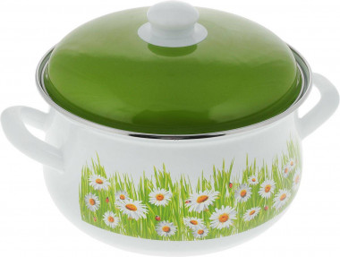 Кастрюля эмал.груш.&quot;Лето&quot; 3,4л. — Posudio