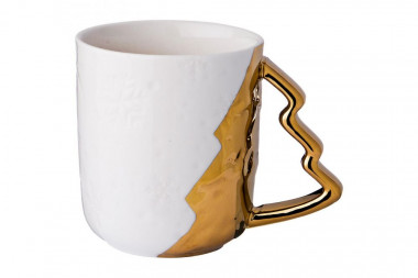 Кружка с ручкой-елочкой 380мл — Posudio