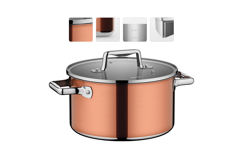 Кастрюля со стеклянной крышкой, 18 см/2,3 л, Nadoba Medena, NAD726813 фото 1 — Posudio