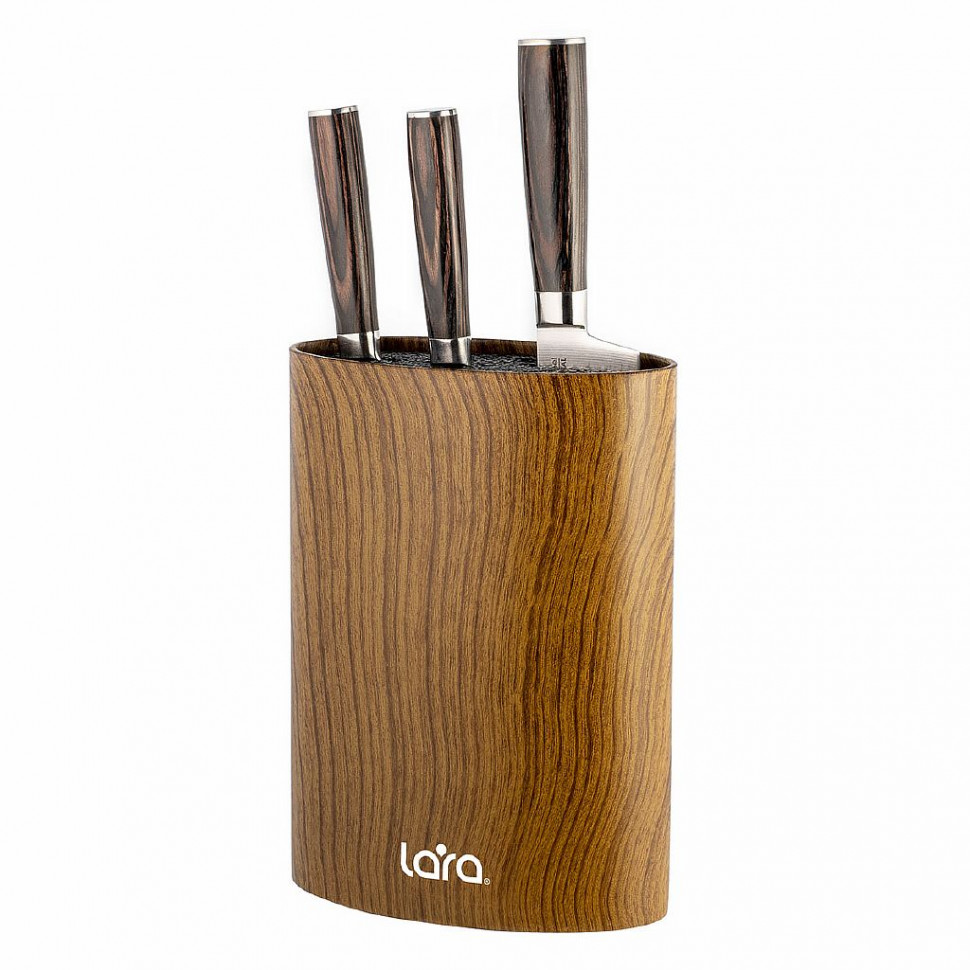 LARA 05-101 Подставка для ножей Wood (овальная) фото 1 — Posudio