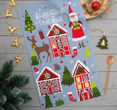 Полотенце Доляна&quot;Волшебного счастья&quot; 35*60см.(100%хл.) — Posudio