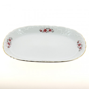Блюдо овальное 33см Cmielow Rococo Роза 0032500 G577 &mdash; Posudio