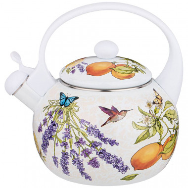 Чайник эмалированный 2,2л AGNESS "ПРОВАНС ЛИМОНЫ" &mdash; Posudio