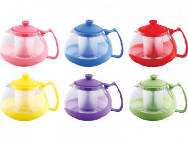 Чайник завар. 750мл стекло,пласт. (Wellberg), 9904KH/WB — Posudio