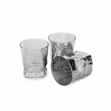 Набор стаканов низких АЙСИ 3шт 300мл Сияющий графит — Posudio