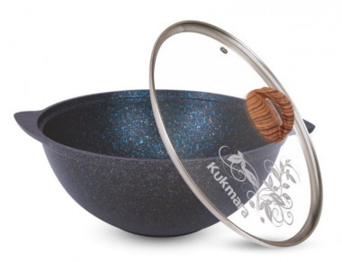 Казан для плова со стекл. крышкой  3,5л. Granit ultra(blue) &mdash; Posudio